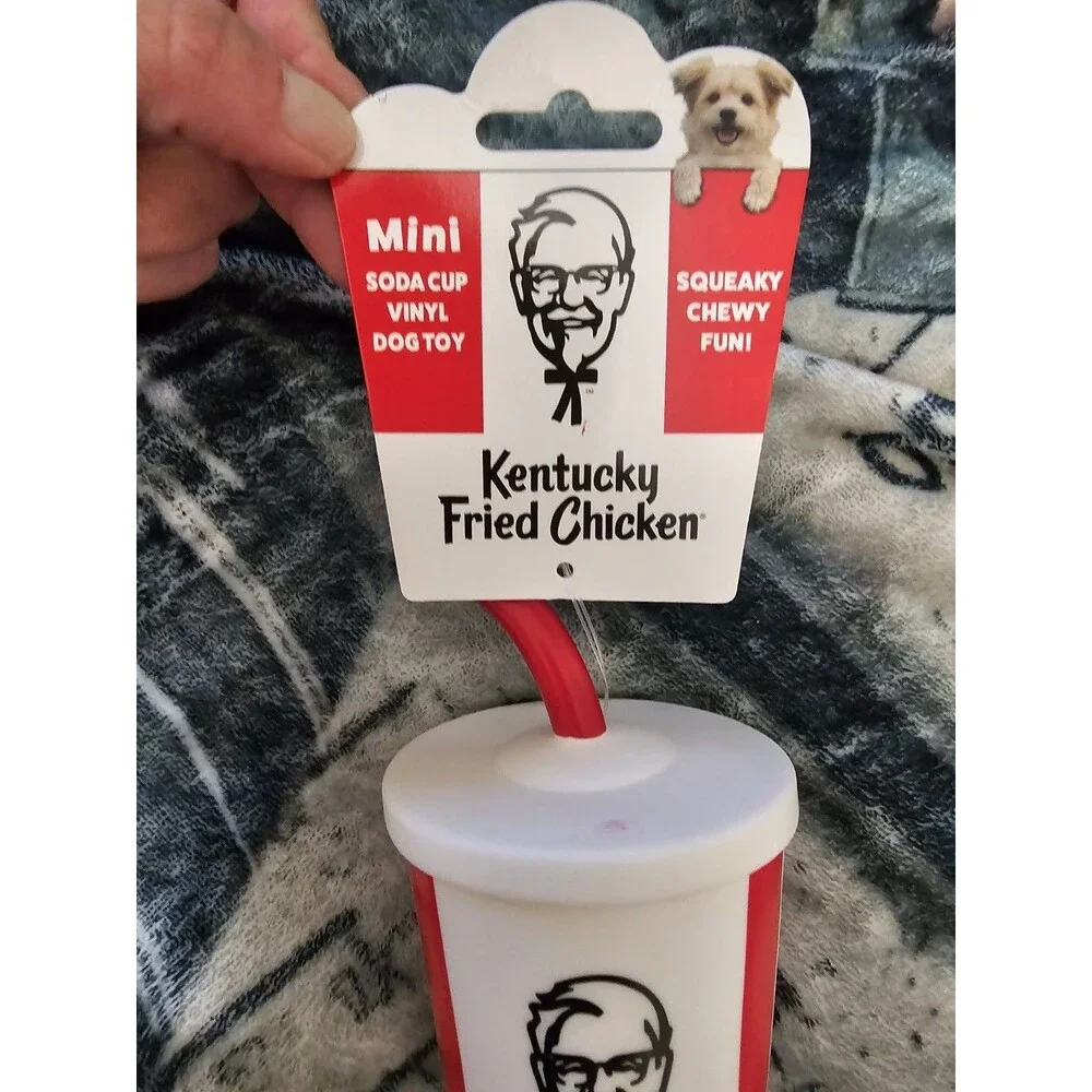 KFC Mini Soda Cup Dog Toy Vinyl Squeaky Toy Kentucky Fried Chicken Pet Toy